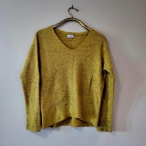 Women's Yellow V-Neck Sweater